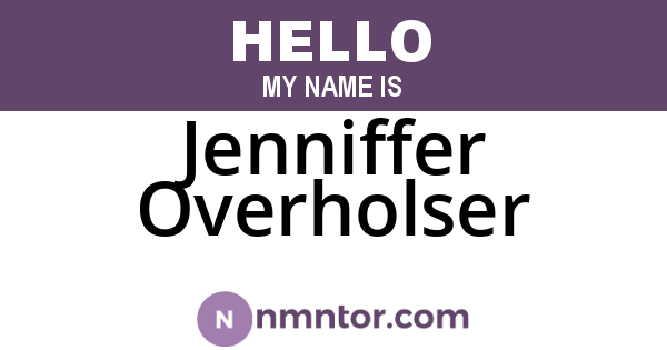 Jenniffer Overholser