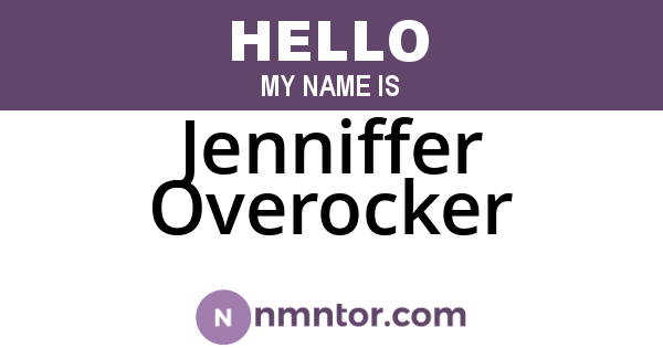 Jenniffer Overocker
