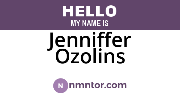 Jenniffer Ozolins