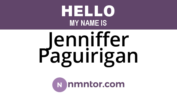 Jenniffer Paguirigan