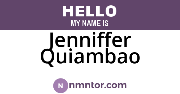 Jenniffer Quiambao