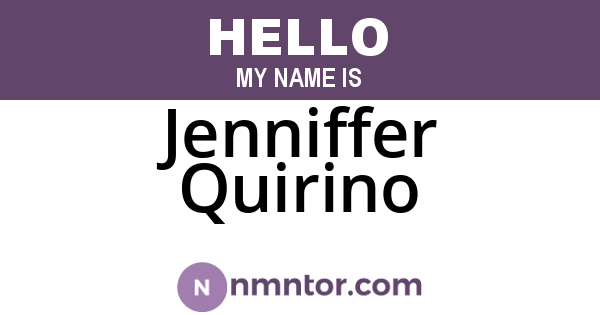 Jenniffer Quirino
