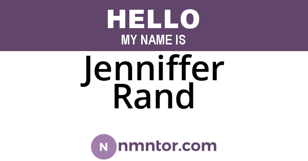 Jenniffer Rand