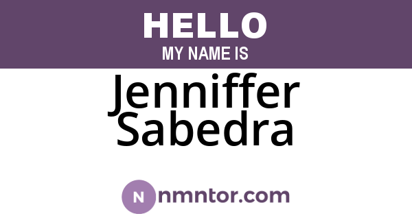 Jenniffer Sabedra