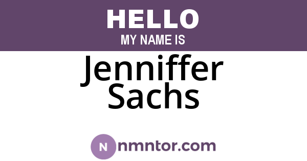 Jenniffer Sachs