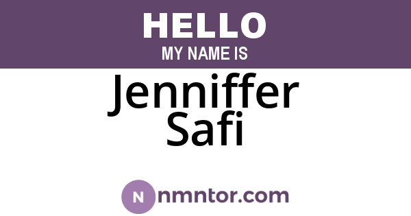 Jenniffer Safi