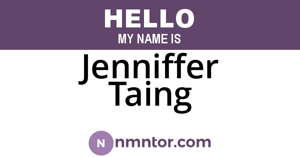 Jenniffer Taing
