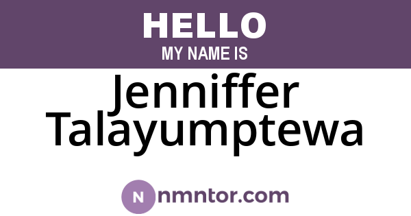Jenniffer Talayumptewa