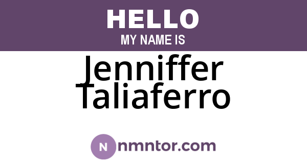 Jenniffer Taliaferro