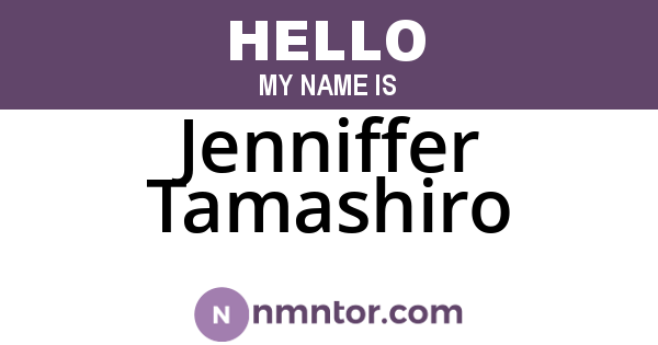 Jenniffer Tamashiro