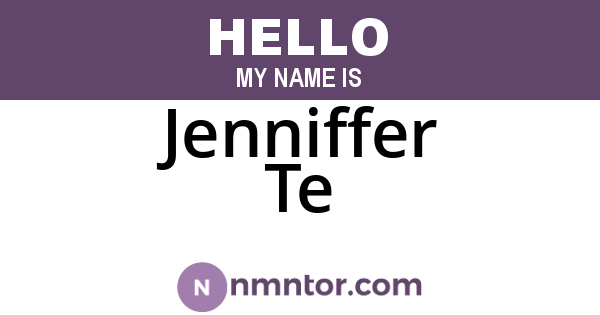 Jenniffer Te