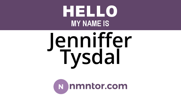 Jenniffer Tysdal