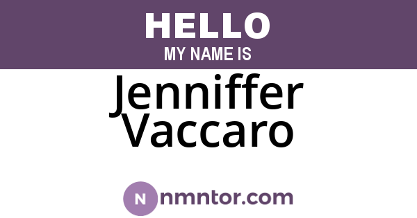 Jenniffer Vaccaro