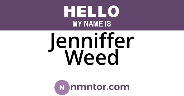 Jenniffer Weed