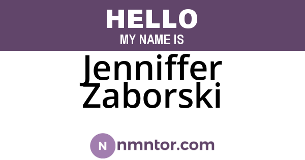 Jenniffer Zaborski