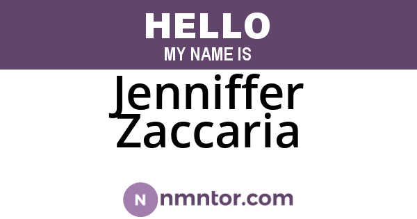 Jenniffer Zaccaria