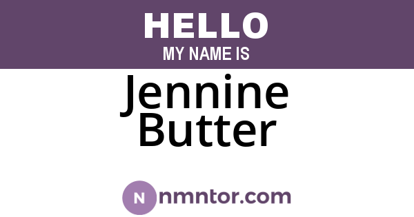 Jennine Butter