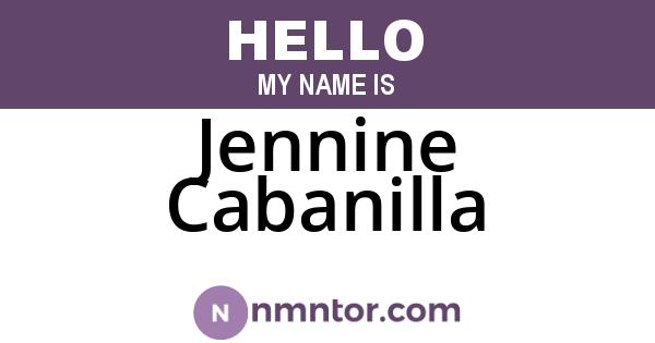 Jennine Cabanilla