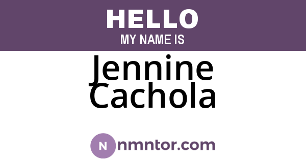 Jennine Cachola