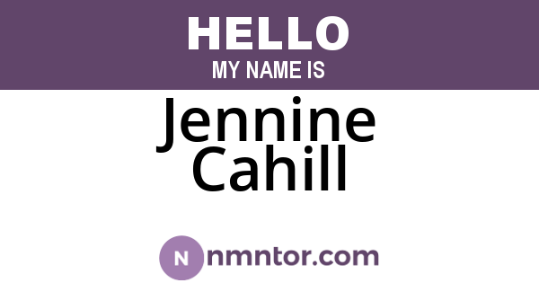 Jennine Cahill