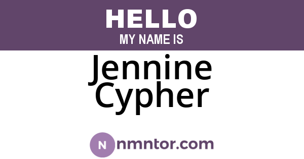 Jennine Cypher