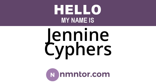 Jennine Cyphers