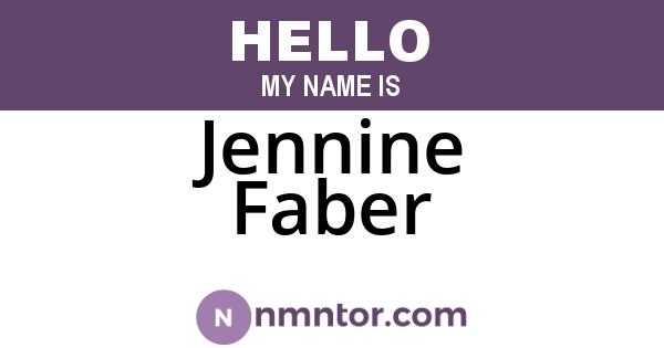 Jennine Faber