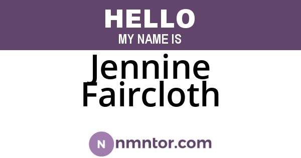 Jennine Faircloth