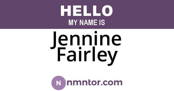 Jennine Fairley