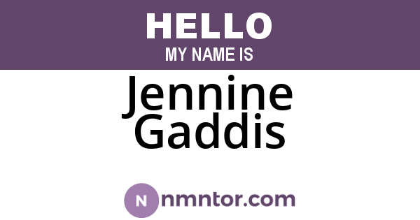 Jennine Gaddis