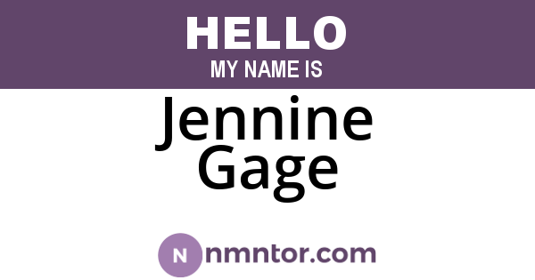 Jennine Gage