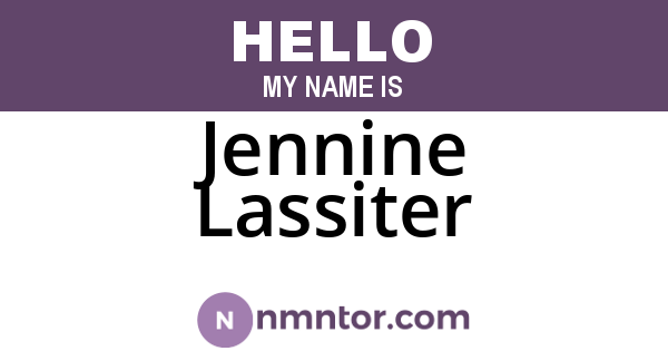 Jennine Lassiter