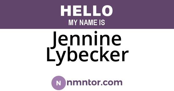 Jennine Lybecker