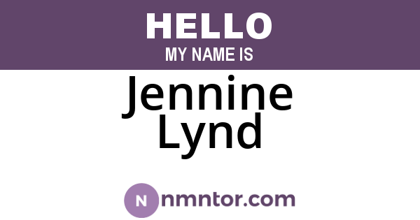Jennine Lynd