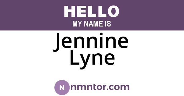 Jennine Lyne