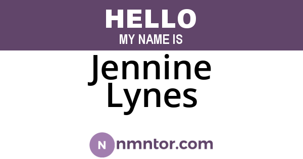 Jennine Lynes