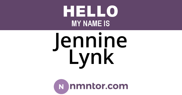 Jennine Lynk