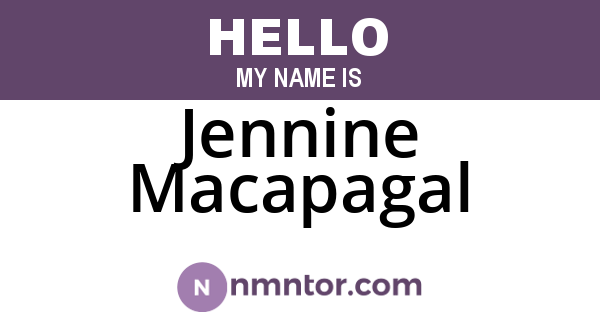 Jennine Macapagal