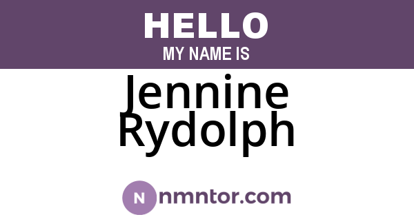 Jennine Rydolph
