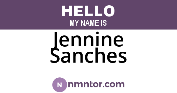 Jennine Sanches