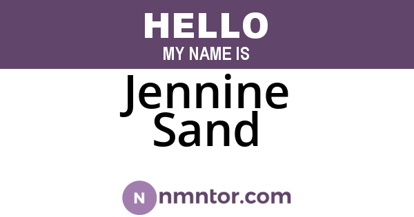 Jennine Sand