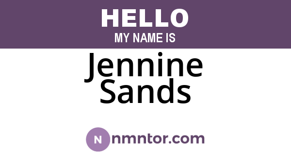 Jennine Sands