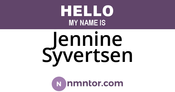 Jennine Syvertsen