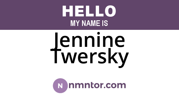 Jennine Twersky
