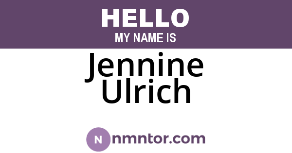 Jennine Ulrich
