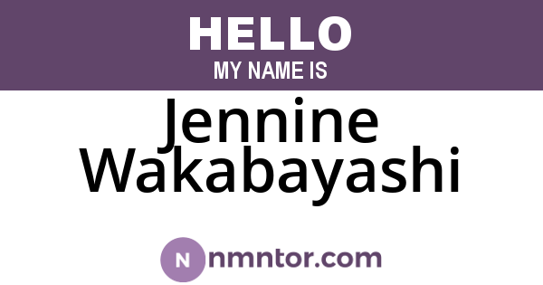 Jennine Wakabayashi