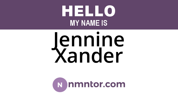 Jennine Xander