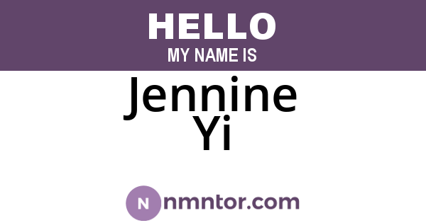 Jennine Yi