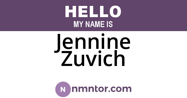Jennine Zuvich