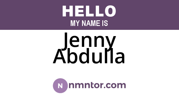 Jenny Abdulla